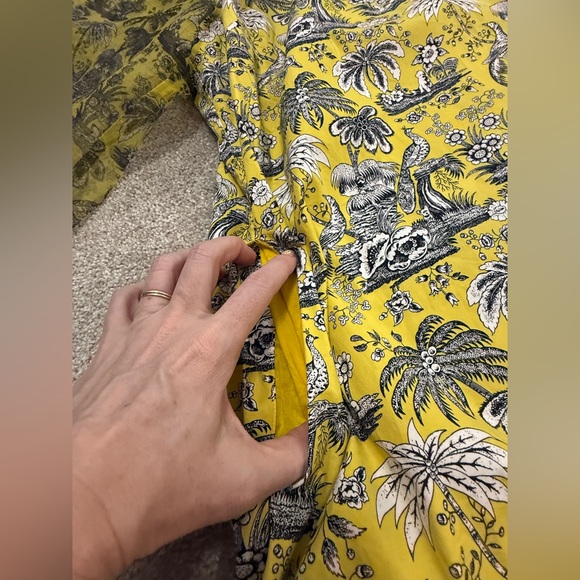 STAUD - Butter Yellow Garden Toile Puff Sleeve Mini Dress - Medium - Gorgeous - Picture 10 of 16